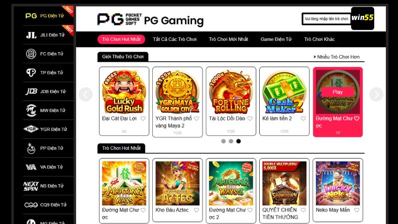 Top 5 nhà cung cấp game nổ hũ đáng chơi nhất tại Win55